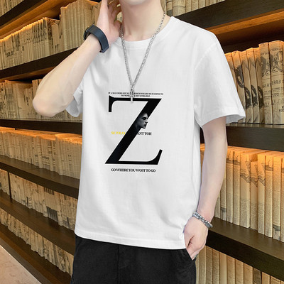 Meeste t-särgi liibuv mudel 3/4 varrukate ja pealdisega