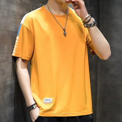 Μοντέρνο ανδρικό μπλουζάκι με κοντά μανίκια και στρογγυλή λαιμόκοψη - διάφορα μοντέλα