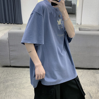 Μπλουζάκι με απλικέ και στρογγυλή λαιμόκοψη - για άντρες