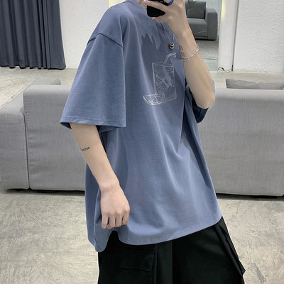 Μπλουζάκι με απλικέ και στρογγυλή λαιμόκοψη - για άντρες