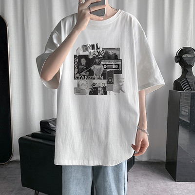 Μπλουζάκι με απλικέ και στρογγυλή λαιμόκοψη - για άντρες