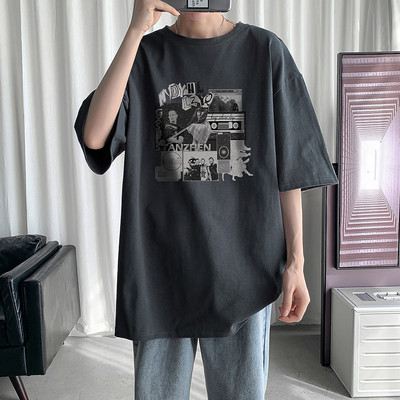 Μπλουζάκι με απλικέ και στρογγυλή λαιμόκοψη - για άντρες