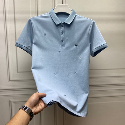 Ανδρικό μπλουζάκι με κοντά μανίκια και κλασικό κολάρο - διάφορα μοντέλα