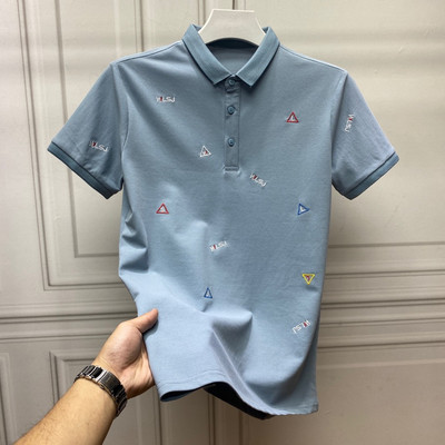 Ανδρικό μπλουζάκι με κοντά μανίκια και κλασικό κολάρο - διάφορα μοντέλα