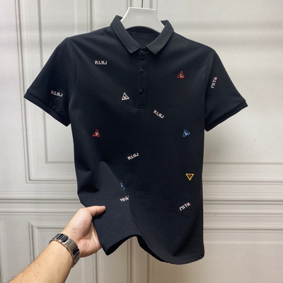 Ανδρικό μπλουζάκι με κοντά μανίκια και κλασικό κολάρο - διάφορα μοντέλα