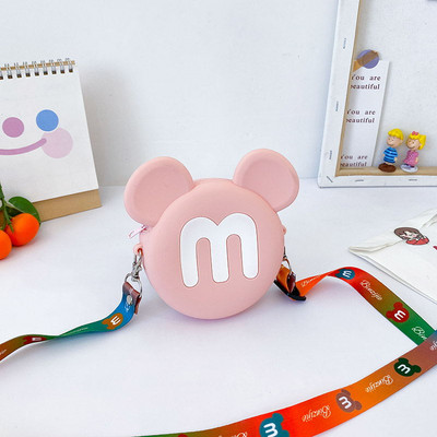 Μοντέρνα μίνι παιδική τσάντα σε στρογγυλό σχήμα για κορίτσια