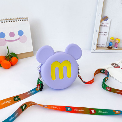 Μοντέρνα μίνι παιδική τσάντα σε στρογγυλό σχήμα για κορίτσια