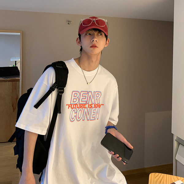 Casual meeste lai aplikatsiooniga T-särk