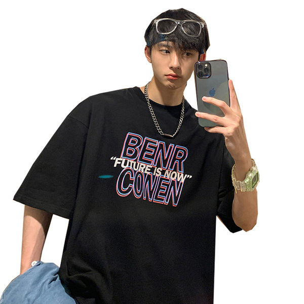 Casual meeste lai aplikatsiooniga T-särk