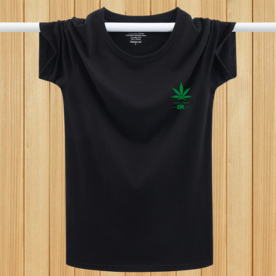 Lühikeste varrukate ja mitmes värvitoonis kirjaga meeste T-särk