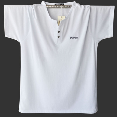 Ανδρικό μπλουζάκι με λαιμόκοψη και κουμπιά