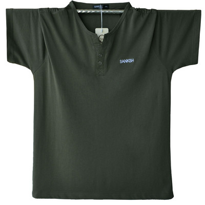 Ανδρικό μπλουζάκι με λαιμόκοψη και κουμπιά