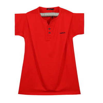 Ανδρικό μπλουζάκι με λαιμόκοψη και κουμπιά