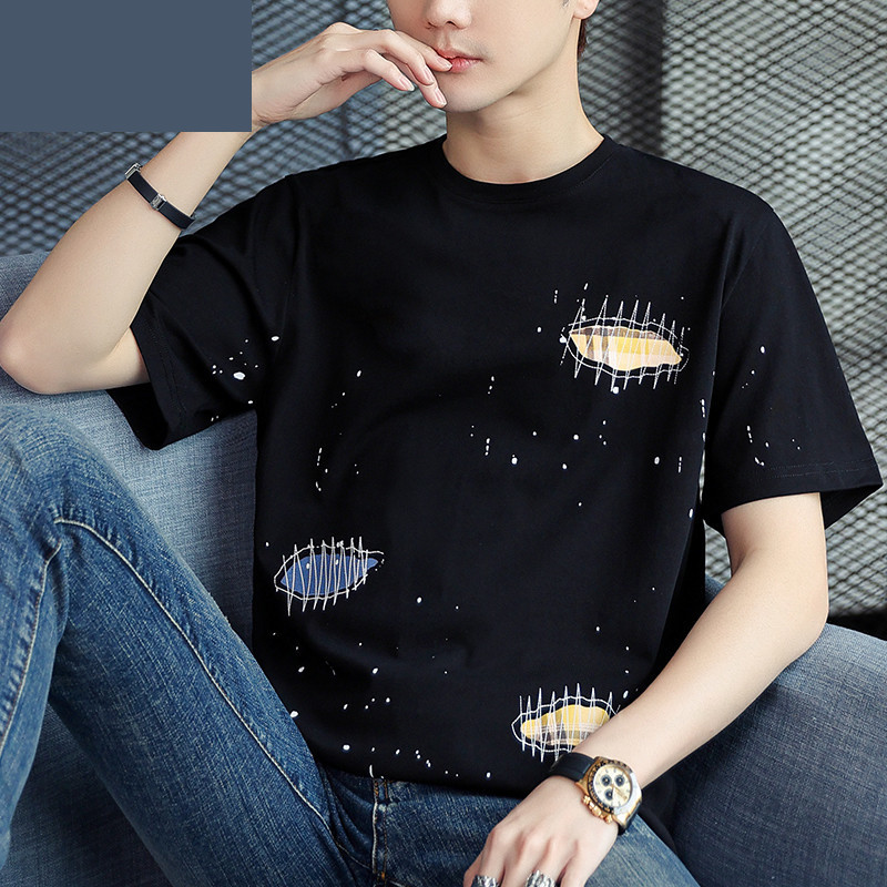 Ανδρική μπλούζα casual με τσέπη και επιγραφές