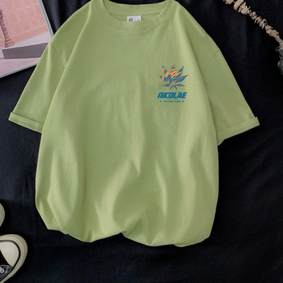 Μεγάλο καλοκαιρινό μπλουζάκι για άντρες με απλικέ