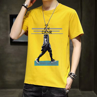 Ανδρικό μπλουζάκι με απλικέ και 3/4 μανίκια