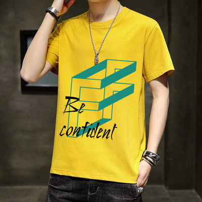 Ανδρικό μπλουζάκι με απλικέ και 3/4 μανίκια