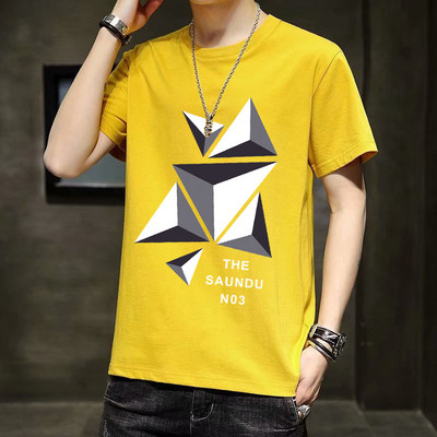 Ανδρικό μπλουζάκι με απλικέ και 3/4 μανίκια