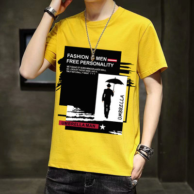 Ανδρικό μπλουζάκι με απλικέ και 3/4 μανίκια