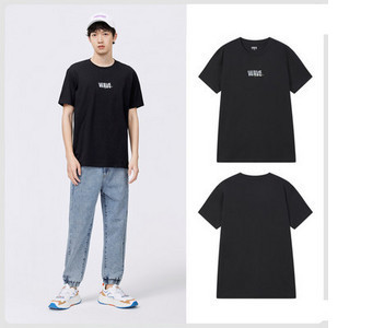 Нов модел мъжка тениска с овално деколте -прав модел