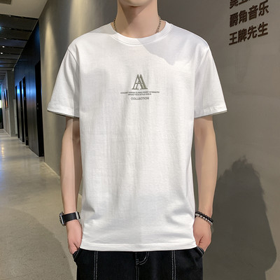 Μοντέρνο ανδρικό μπλουζάκι με κοντά μανίκια - δύο μοντέλα