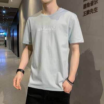 Μοντέρνο ανδρικό μπλουζάκι με κοντά μανίκια - δύο μοντέλα