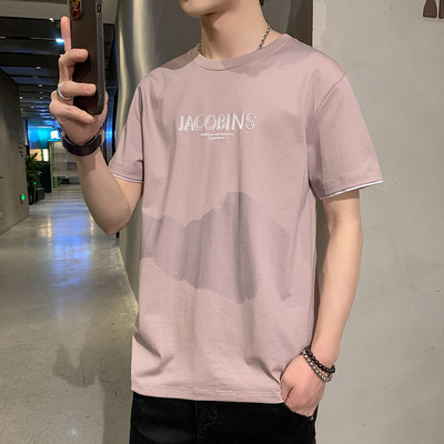 Μοντέρνο ανδρικό μπλουζάκι με κοντά μανίκια - δύο μοντέλα