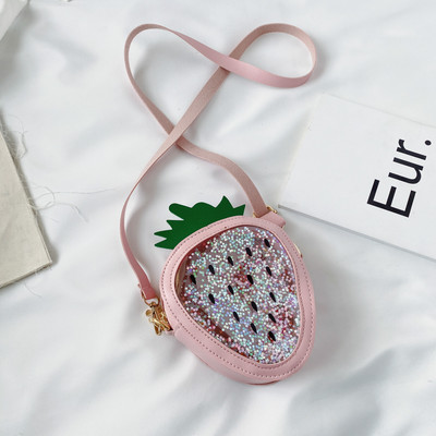 Praegune pika sangaga maasikakujuline lastekott