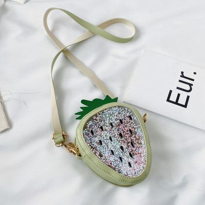 Praegune pika sangaga maasikakujuline lastekott