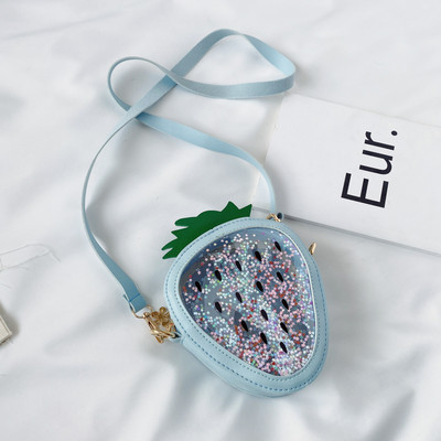 Praegune pika sangaga maasikakujuline lastekott