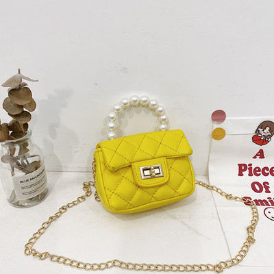 Stiilne dekoratiivpärlitega laste minikott