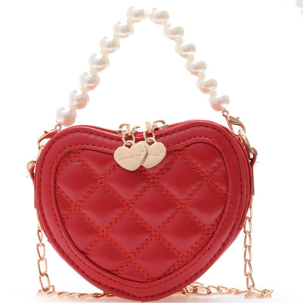 Μοντέρνα  παιδική μίνι τσάντα σε σχήμα καρδιάς