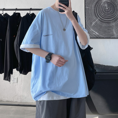 Ανδρικό μπλουζάκι με στρογγυλή λαιμόκοψη - φαρδύ μοντέλο