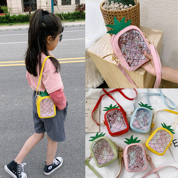 Модерна детска чанта с дълга дръжка във формата на ананас