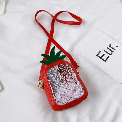 Moodne ananassikujulise pika sangaga lastekott