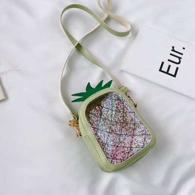 Moodne ananassikujulise pika sangaga lastekott