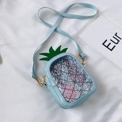 Moodne ananassikujulise pika sangaga lastekott