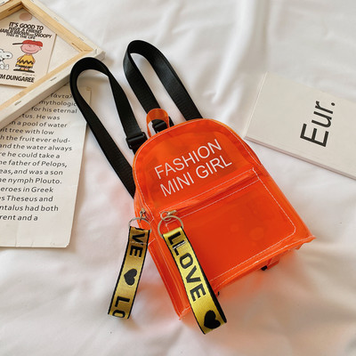 Καθημερινό παιδικό σακίδιο με επιγραφή και κοντή λαβή για κορίτσια