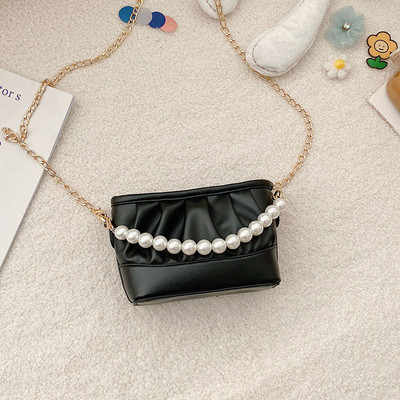 Stiilne dekoratiivpärlitega lastekott tavaline mudel