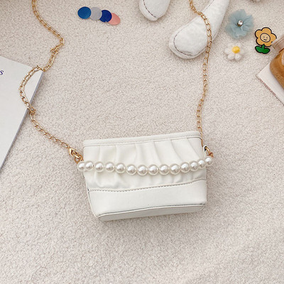 Stiilne dekoratiivpärlitega lastekott tavaline mudel