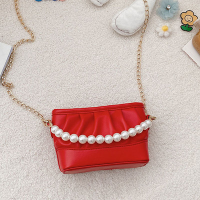 Stiilne dekoratiivpärlitega lastekott tavaline mudel