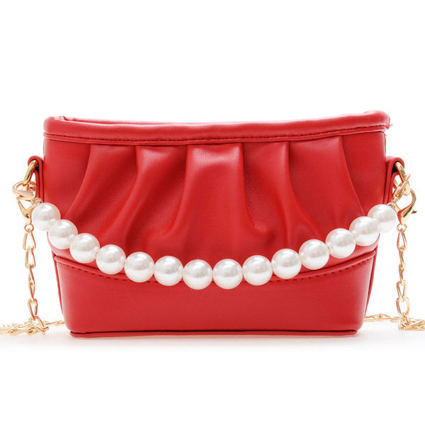 Stiilne dekoratiivpärlitega lastekott tavaline mudel