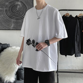 Μπλουζάκι φαρδύ μοντέλο με οβάλ λαιμόκοψη για άντρες