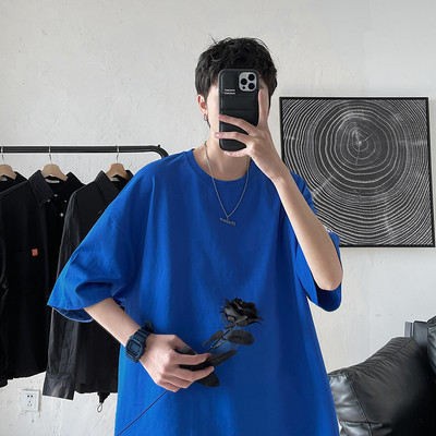 Μπλουζάκι φαρδύ μοντέλο με οβάλ λαιμόκοψη για άντρες