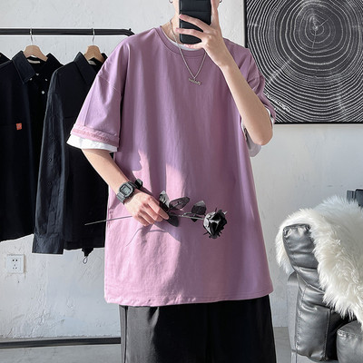 Μπλουζάκι φαρδύ μοντέλο με οβάλ λαιμόκοψη για άντρες