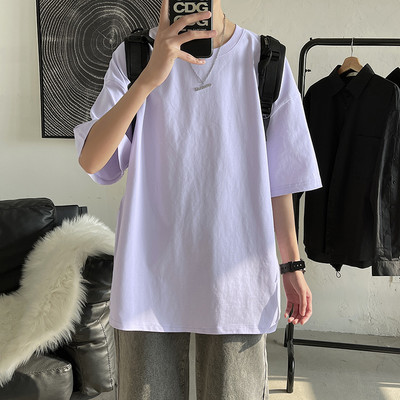 Μπλουζάκι φαρδύ μοντέλο με οβάλ λαιμόκοψη για άντρες