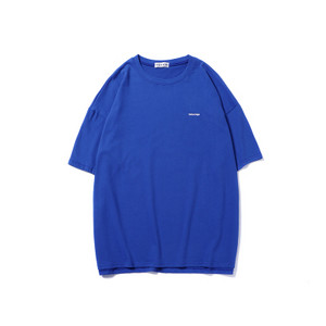 Ανδρικό μπλουζάκι με επιγραφή και οβάλ λαιμόκοψη - σε διάφορα χρώματα