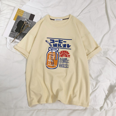 Ежедневна широка тениска с щампа