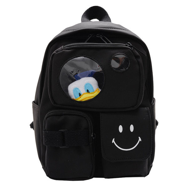 Kaasaegne taskute ja lühikese sangaga laste seljakott