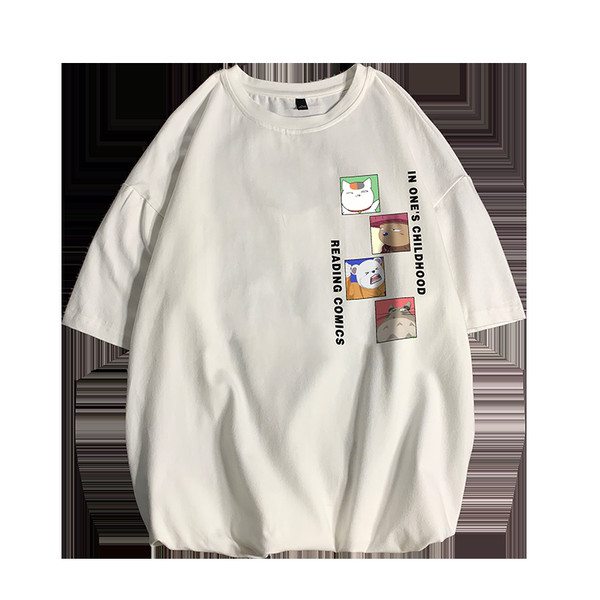 Casual μπλουζάκι με τύπωμα και οβάλ ντεκολτέ